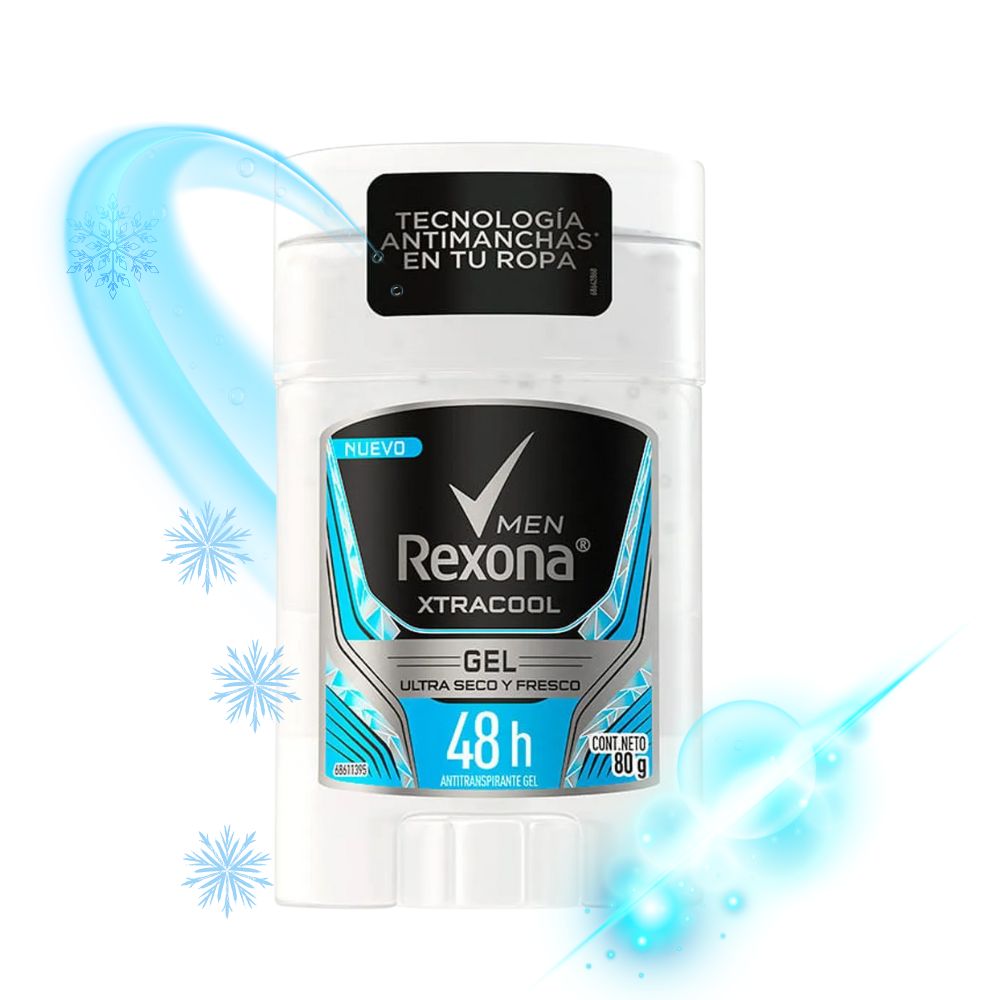 Rexona Desodorante Antitranspirante Barra en Gel Xtracool 80g