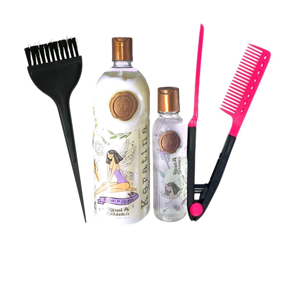 Ritual Botanico Keratina  + Brocha + Peinilla para plancha (3 Pack)