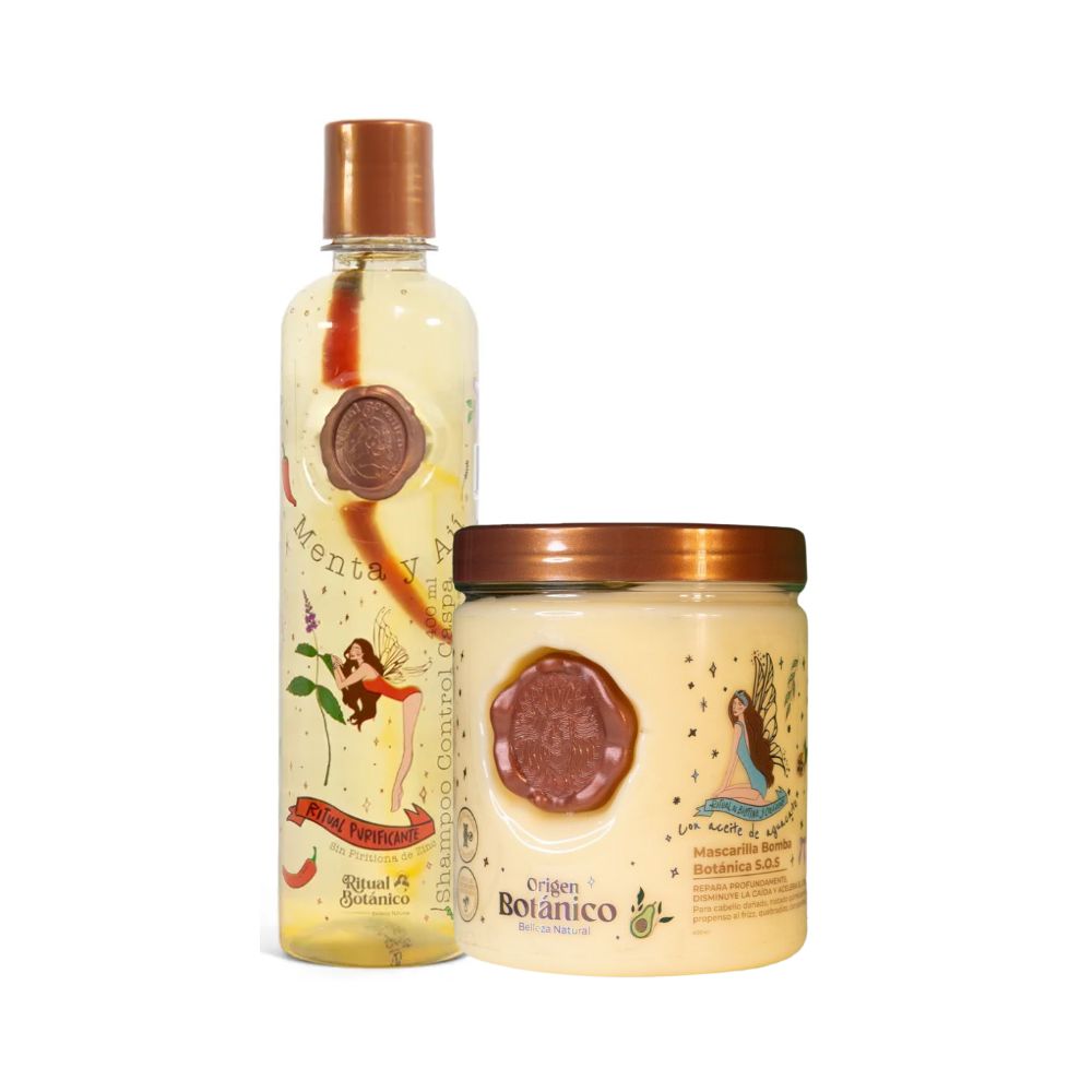 Ritual Botanico Aji Shampoo and Ritual Botanico Hair Bomb Mask (2 Pack)