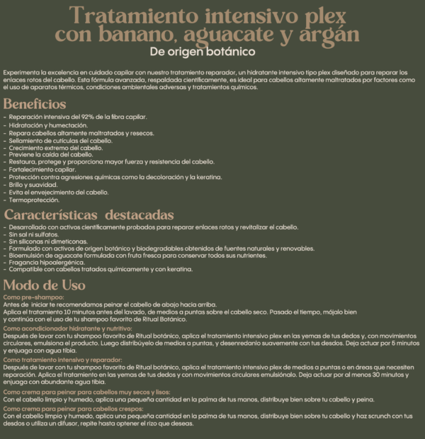 Ritual Botanico Shampoo Romero y Ritual botanico Tratamiento Intensivo Plex (2 pack)