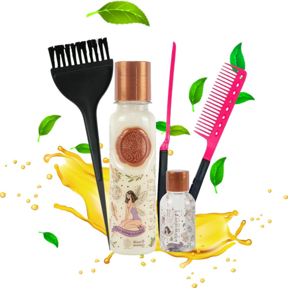 Ritual Botanico Keratina  + Brocha + Peinilla para plancha (3 Pack)