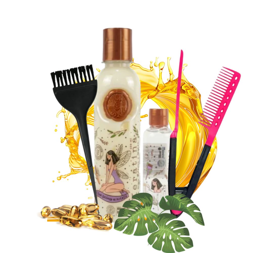 Ritual Botanico Keratina  + Brocha + Peinilla para plancha (3 Pack)