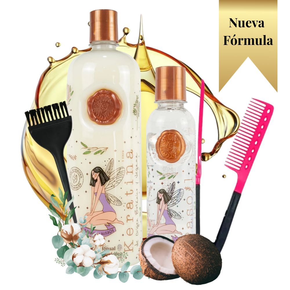 Ritual Botanico Keratina  + Brocha + Peinilla para plancha (3 Pack)