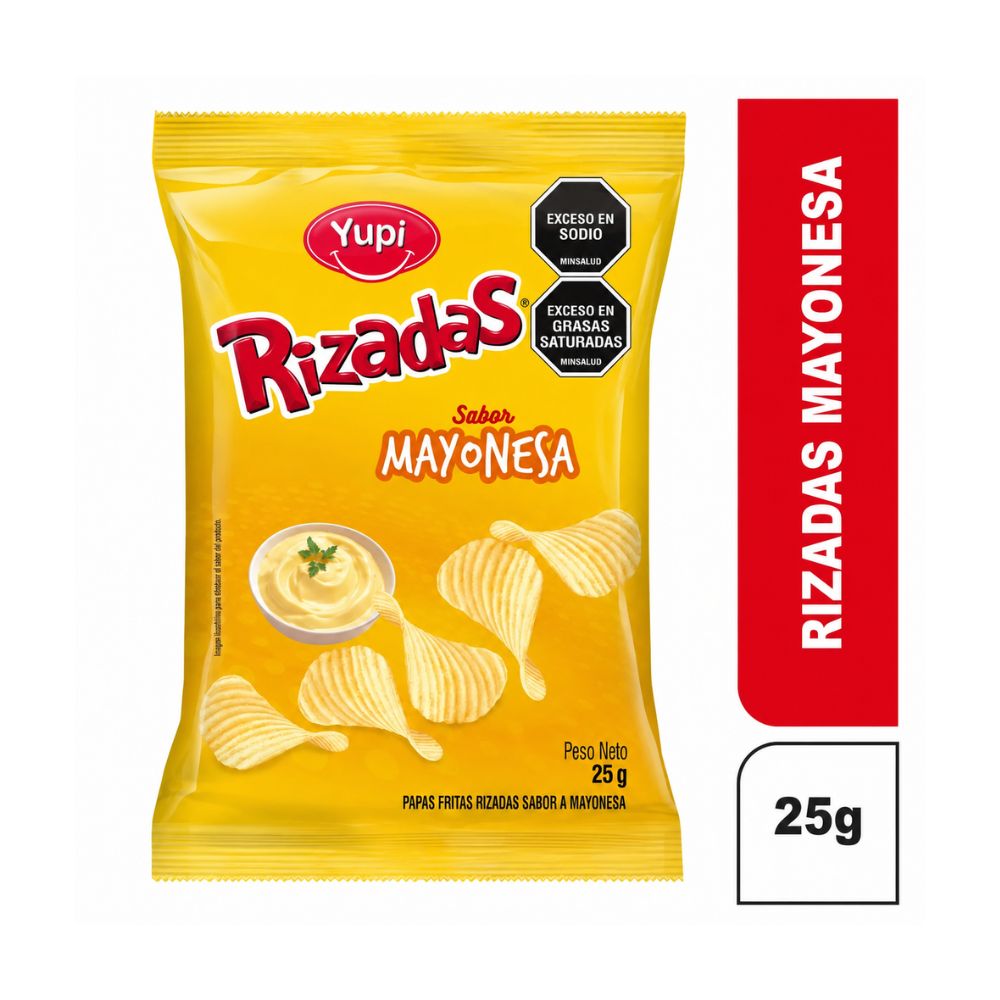 Rizadas papas sabor mayonesa x 25g (1 pack)