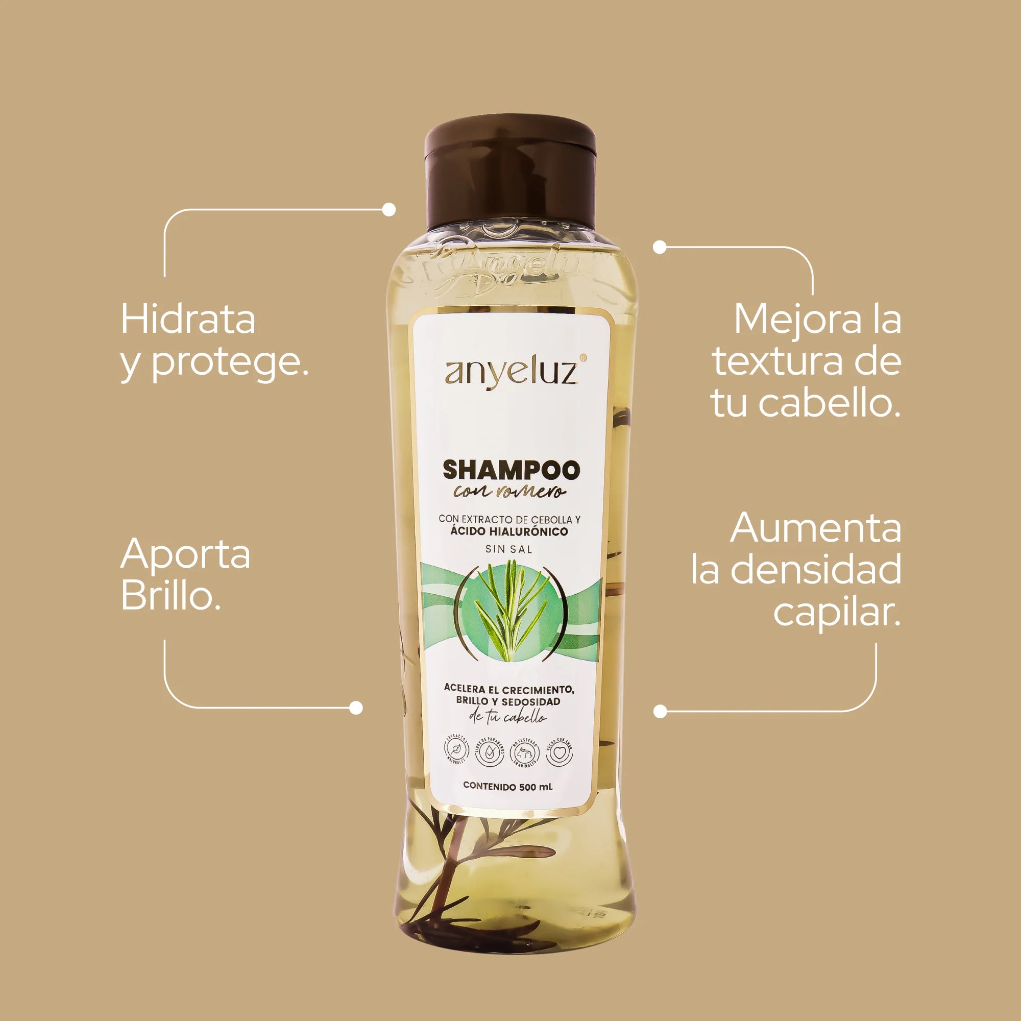 Anyeluz Rosemary Shampoo 500 ml 