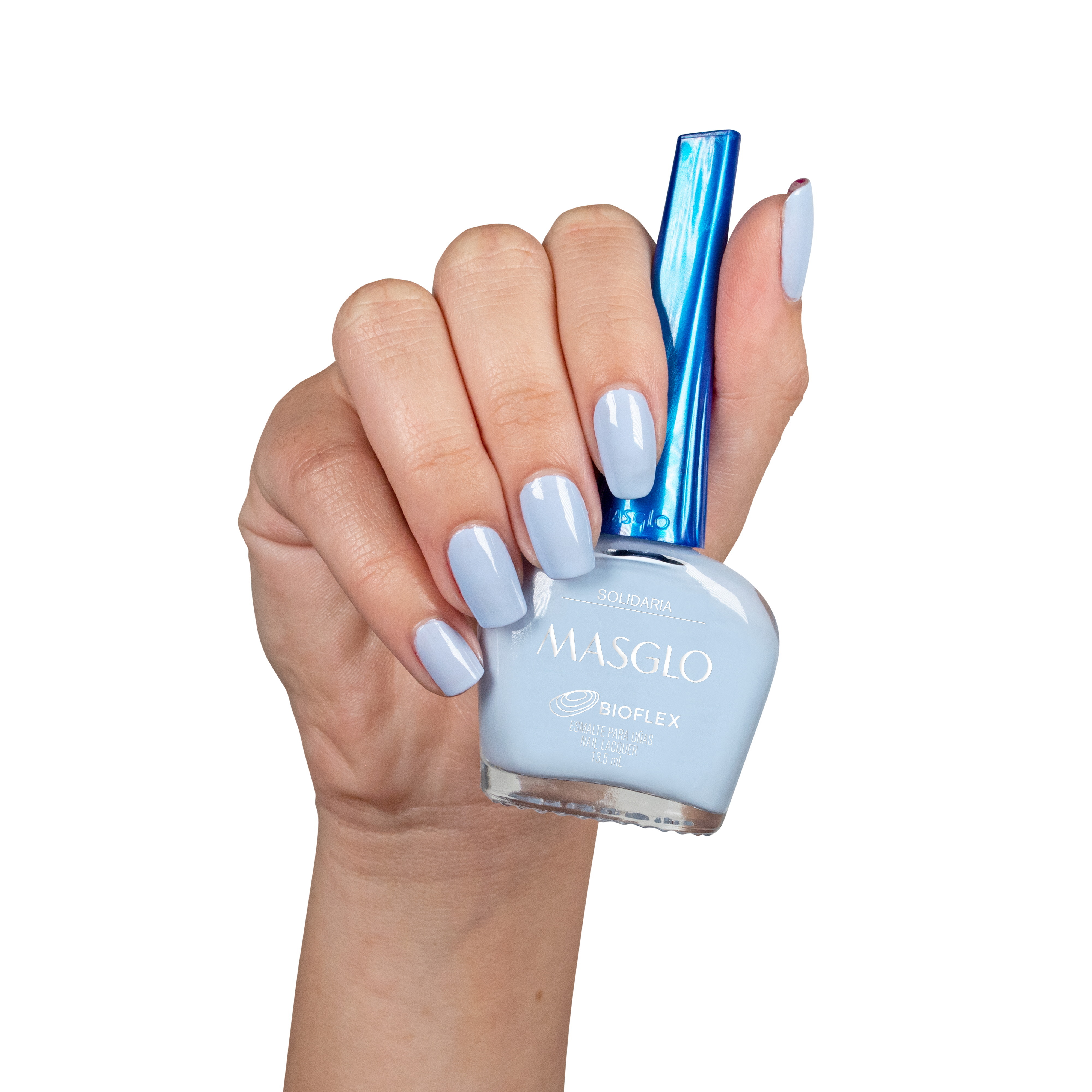 SOLIDARIA - ESMALTE TRADICIONAL CREMOSO MASGLO 13,5 ML - GAMA AZUL