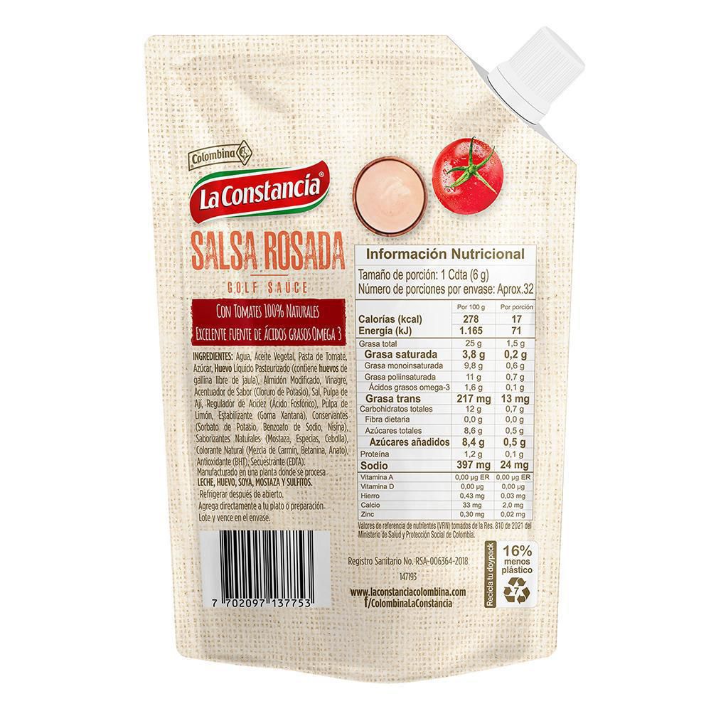 LA CONSTANCIA SALSA ROSADA DOY PACK x 190gr
