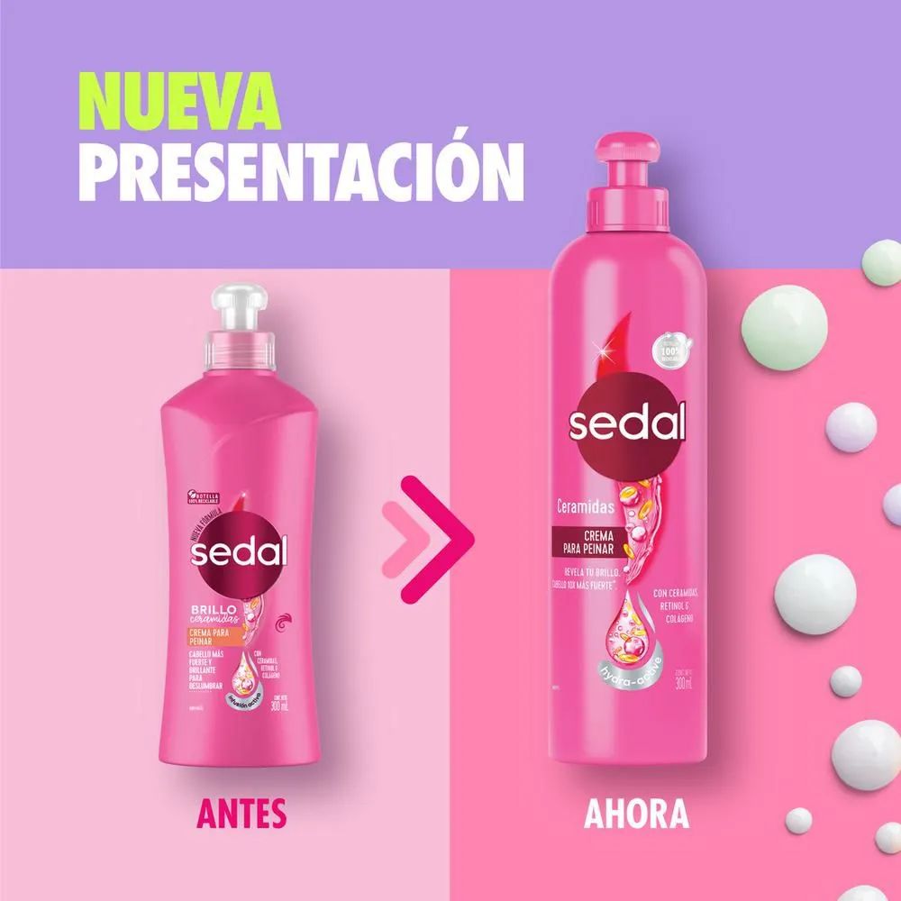 SEDAL CREMA PARA PEINAR  BRILLO CERAMIDAS x300ml