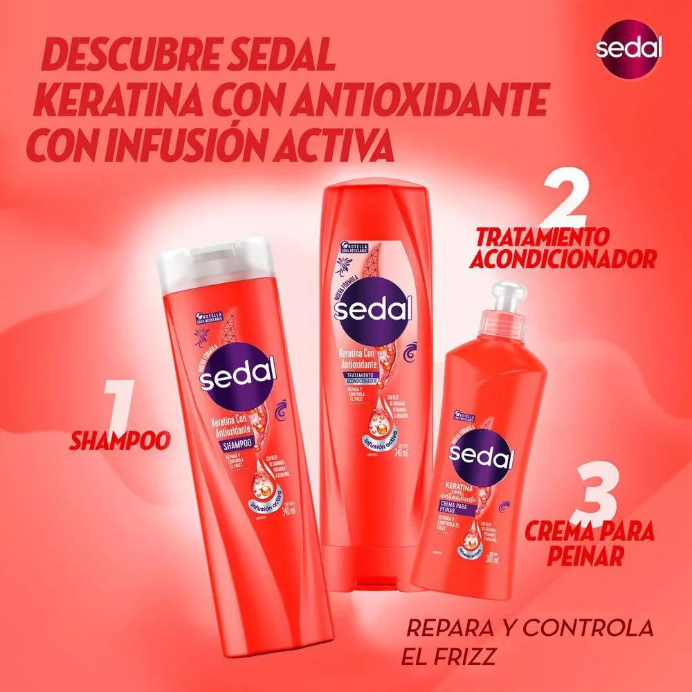 SEDAL SHAMPOO KERATIN WITH ANTIOXIDANT x400ml