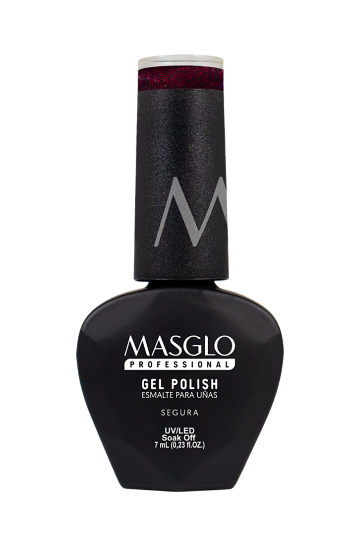 SEGURA - ESMALTE SEMIPERMANENTE MASGLO PROFESSIONAL GEL POLISH 7 ML EFECTO PERLADO - GAMA ROJO
