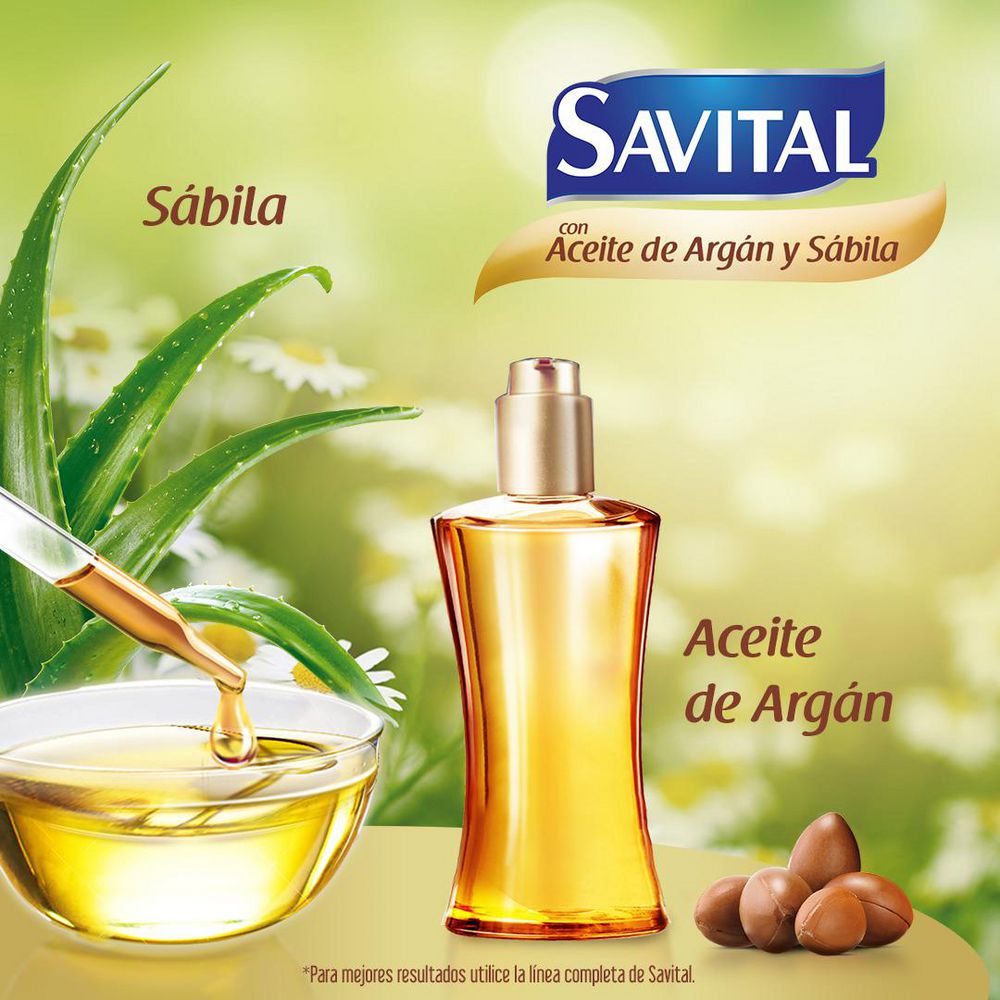 Savital Shampoo con Aceite de Argan y Sabila Sachet 25ml