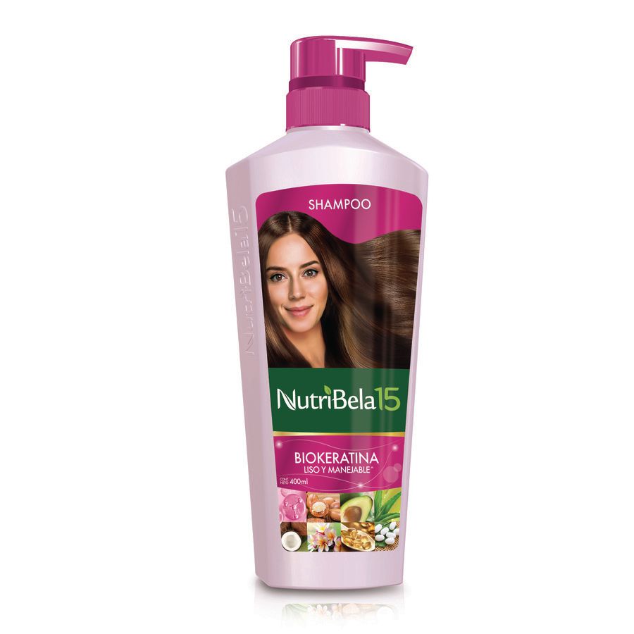 Nutribela Shampoo Biokeratina Liso y manejable x 400 ml