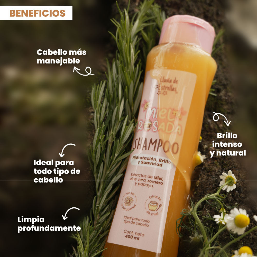 LLUVIA DE ESTRELLAS SHAMPOO MIEL ROSADA 400ml
