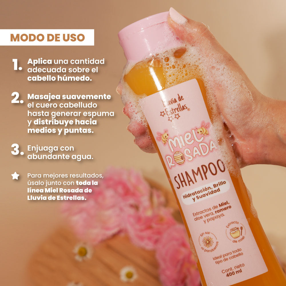 LLUVIA DE ESTRELLAS SHAMPOO MIEL ROSADA 400ml
