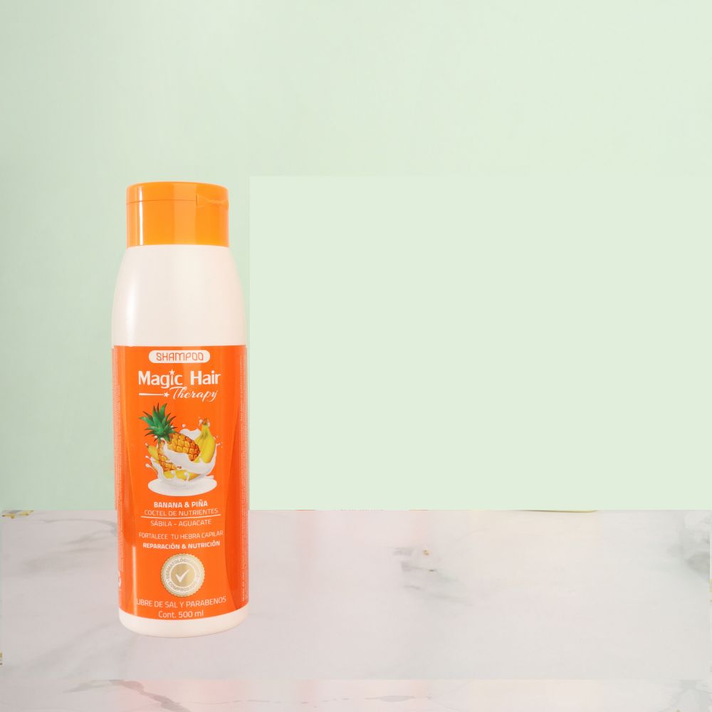 Magic Hair Shampoo Cabello Normal Banana y Pina Nutrición y Reparación x500ml
