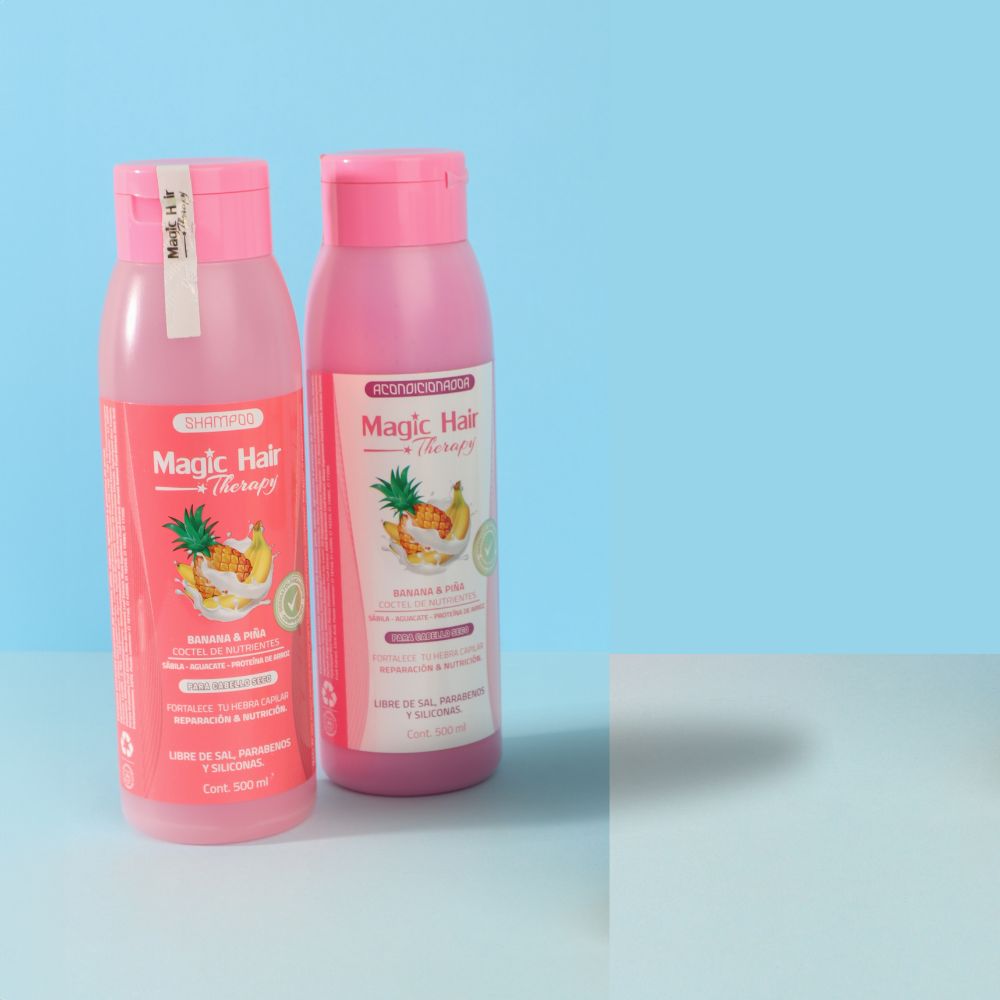 Magic Hair Kit Anti-Dry Hair Loss Shampoo and Conditioner Banana and Pineapple Repair and Nutrition (2 pack)