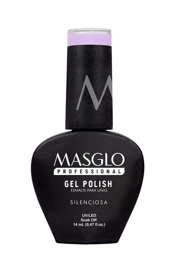 SILENCIOSA - ESMALTE SEMIPERMANENTE MASGLO PROFESSIONAL GEL POLISH 14 ML CREMOSO - GAMA MORADO