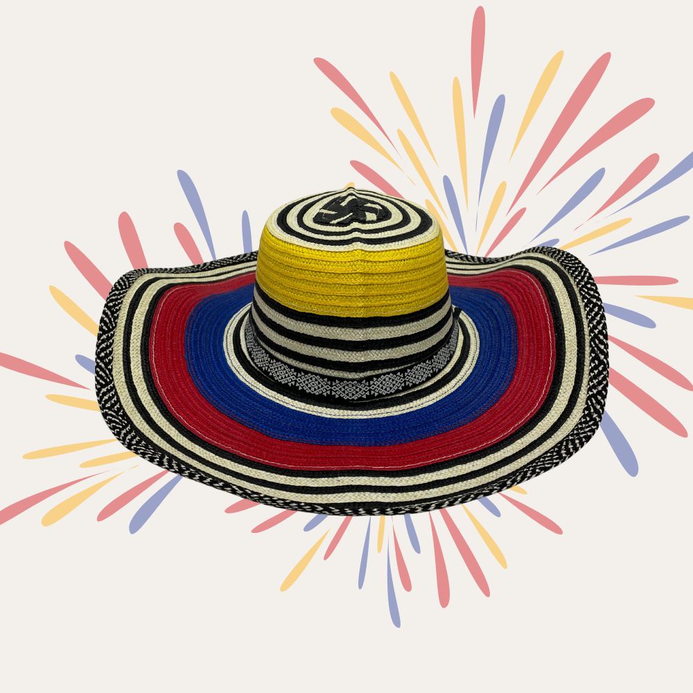 Sombrero Vueltiao Colombiano hecho con nailon poliester