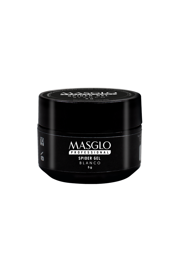 SPIDER GEL BLANCO - ESMALTE DECORACIoN SEMIPERMANENTE MASGLO PROFESSIONAL GEL POLISH 5 GR CREMOSO - GAMA BLANCO