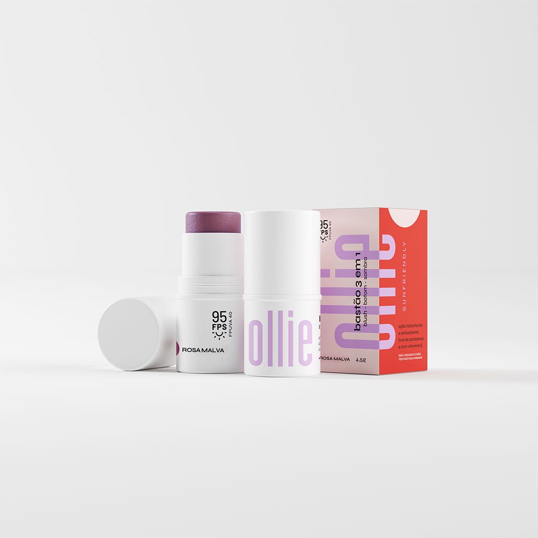 Ollie Barra 3 en 1 Rubor, Labial y Sombra FPS 95