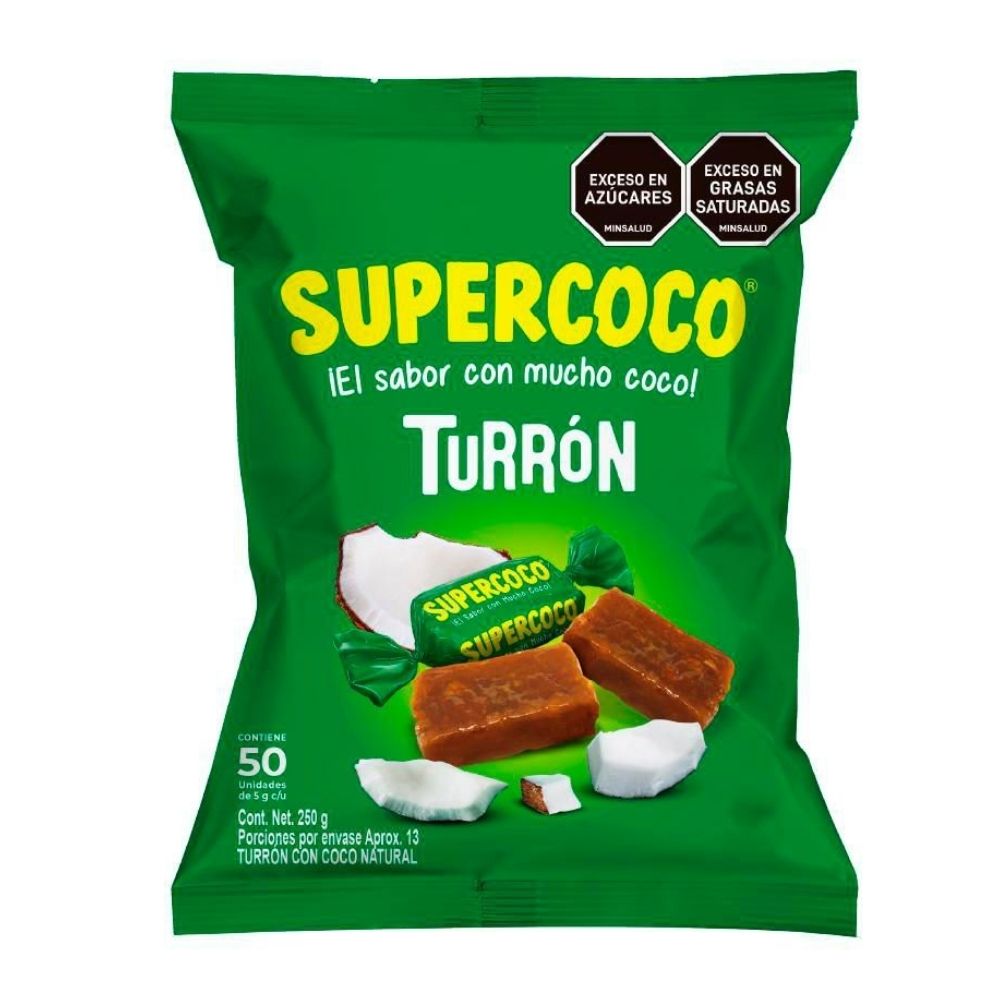 Turron Supercoco - 250g x 50 unid Snack