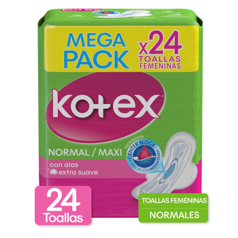 Kotex Toallas femeninas Normal (24  und)
