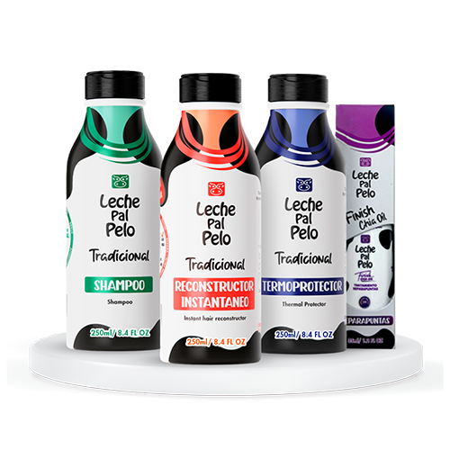Milk Pal Hair Traditional Kit, Shampoo, Instant Reconstructor, Heat Protector and Finish Tip Repairer (4 Pack) Fulfillment