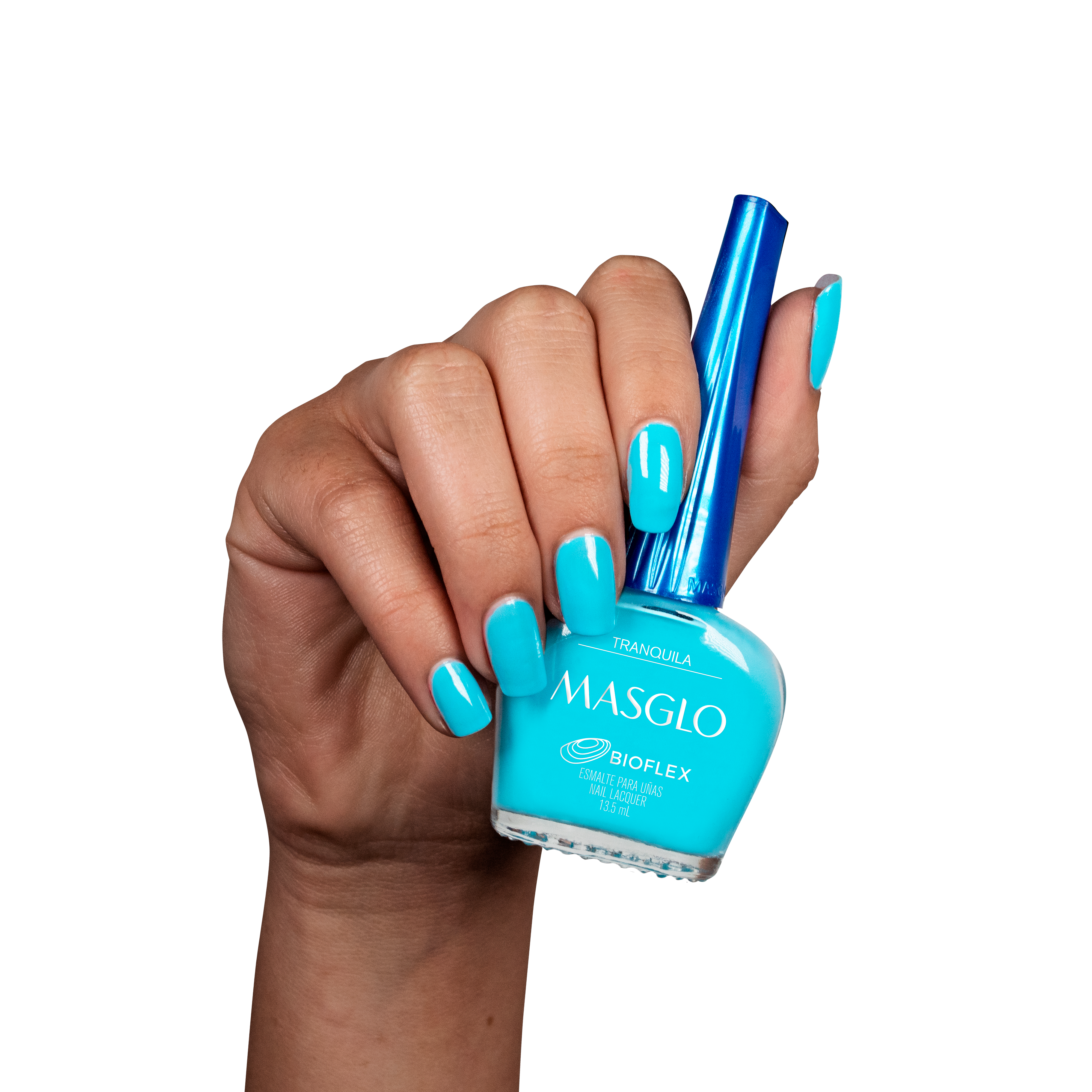 TRANQUILA - ESMALTE TRADICIONAL CREMOSO MASGLO 13,5 ML - GAMA AZUL