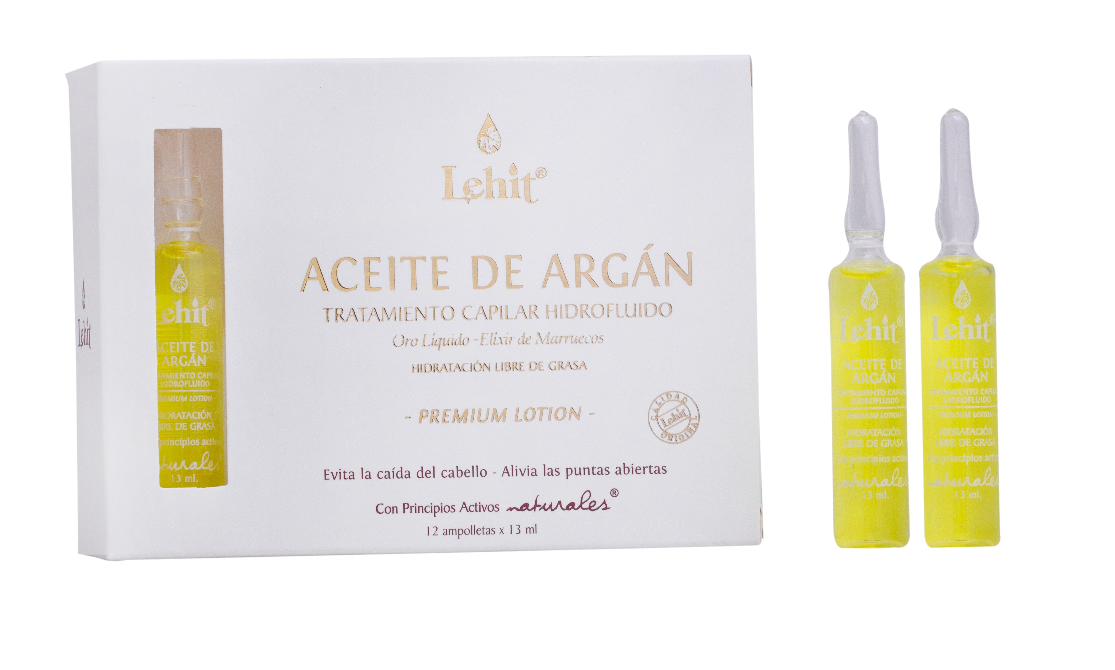 Lehit Aceite de Argan x 12 ampolletas