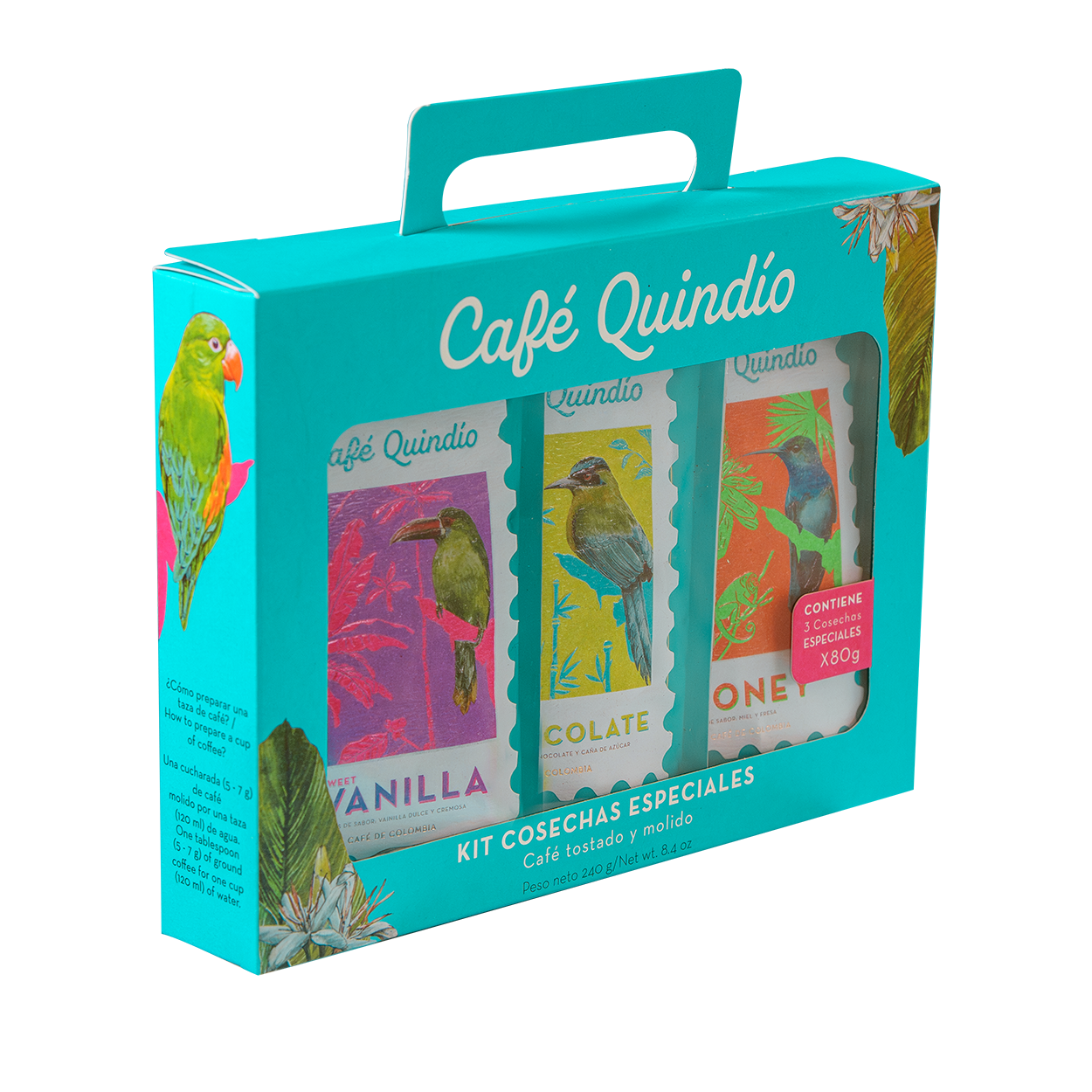 Cafe Quindio Kit Cosechas Especiales x3 Und x80g