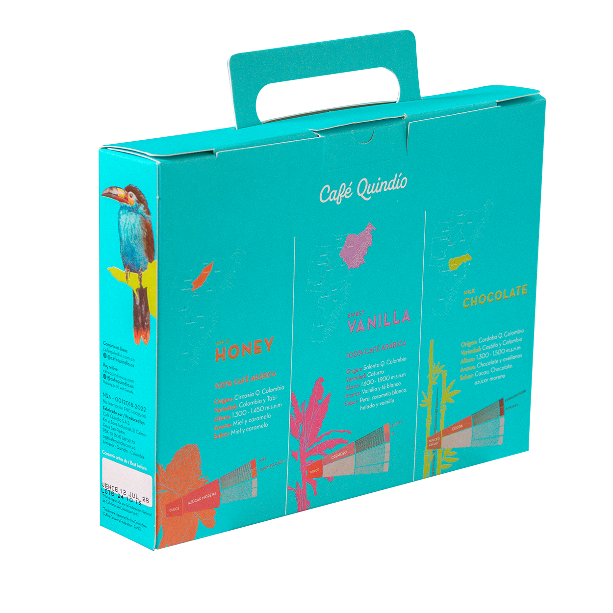 Cafe Quindio Kit Cosechas Especiales x3 Und x80g