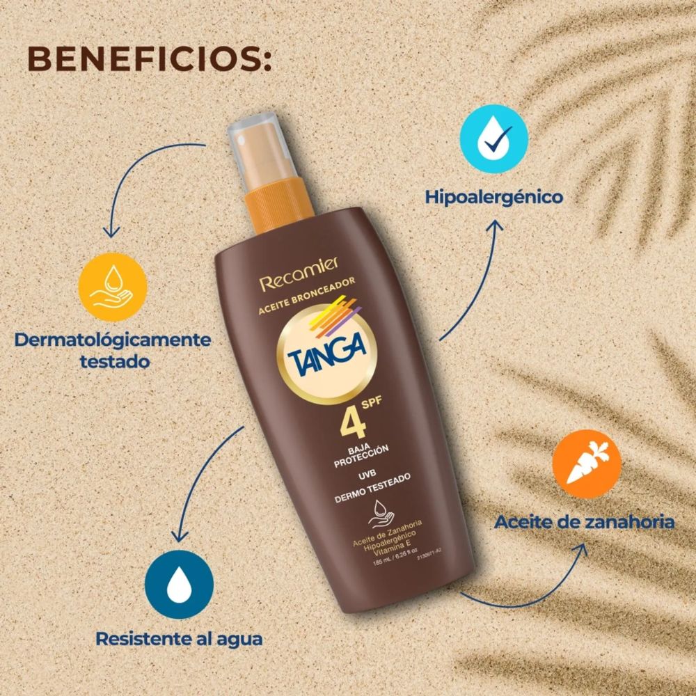 Tanga Aceite Bronceador SPF 4 185ml