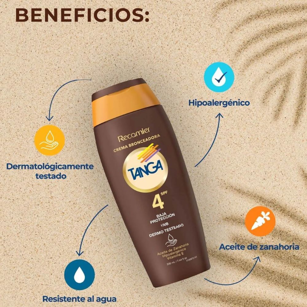 Tanga Crema Bronceadora SPF 4  220ml