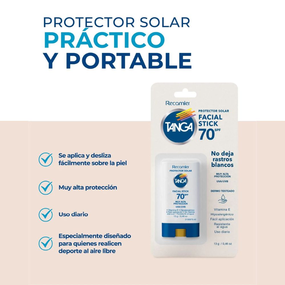 Tanga Bloqueador SPF 70 Barra Facial 13 g
