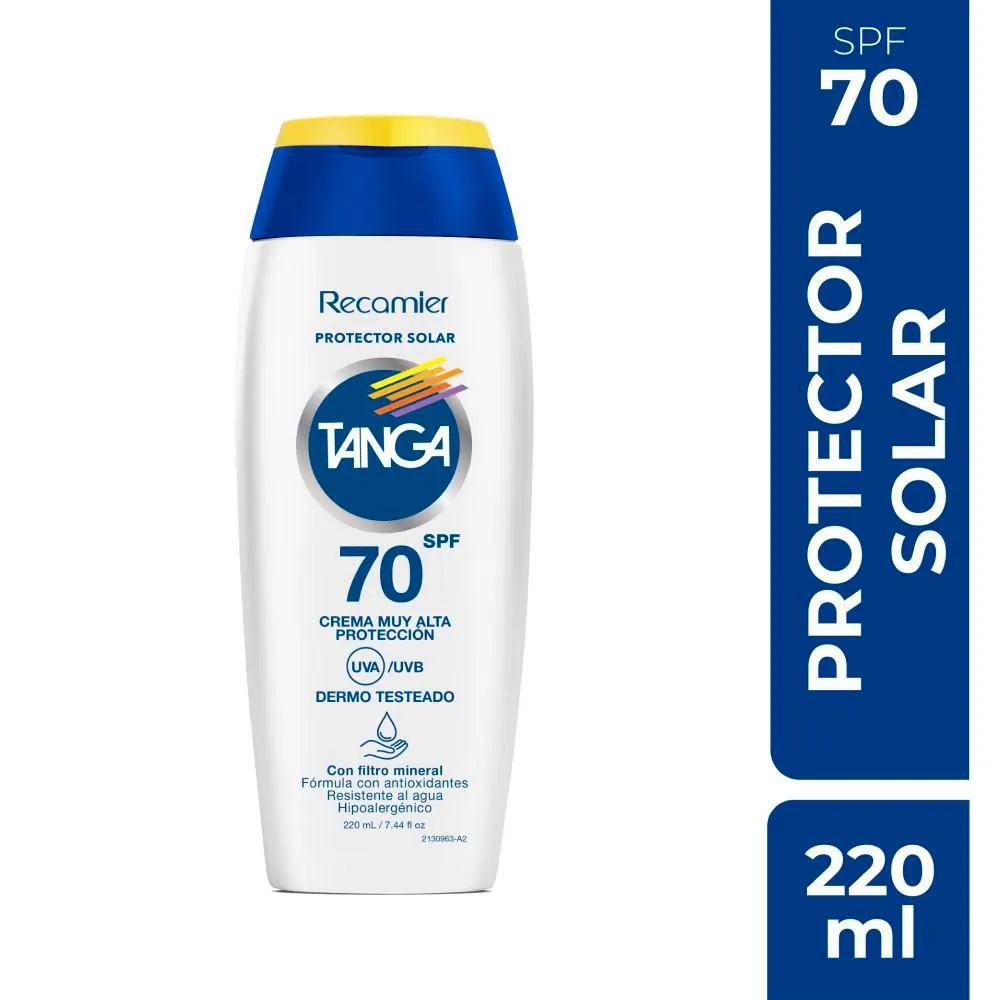Tanga Bloqueador SPF 70 Crema 220 ml