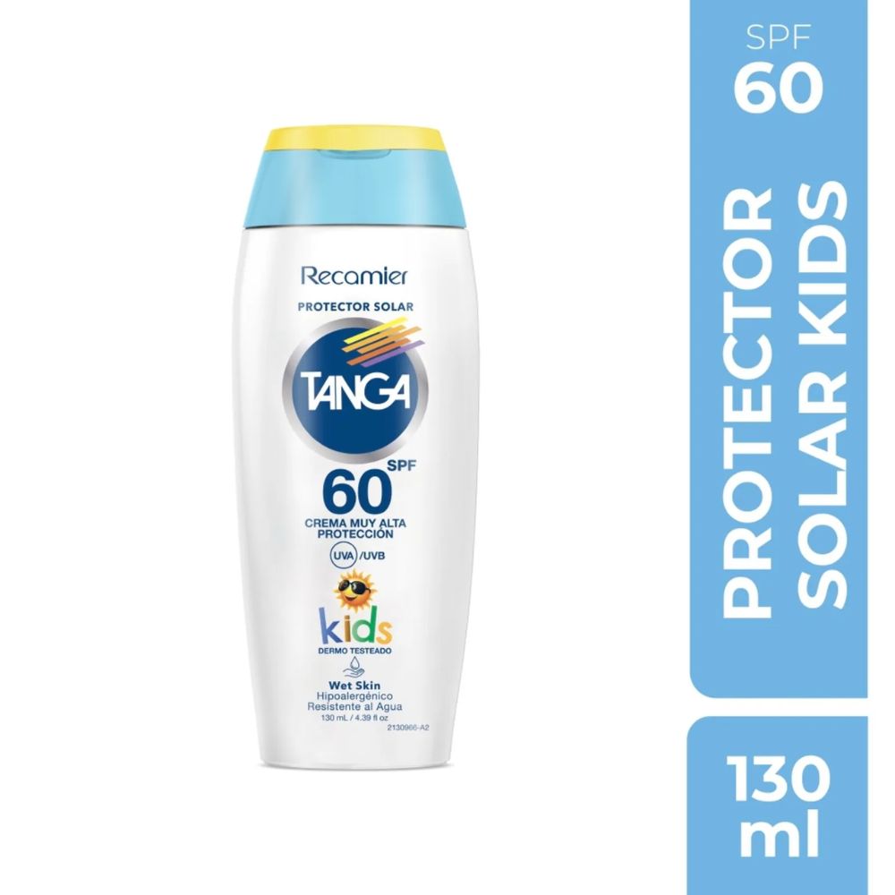 Tanga Bloqueador SPF 60 Crema Kids Wet Skin 130ml