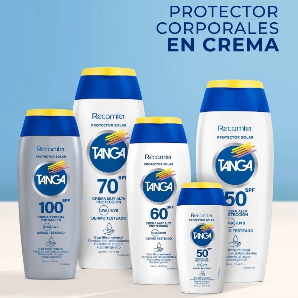 Tanga Bloqueador SPF 70 Crema 220 ml