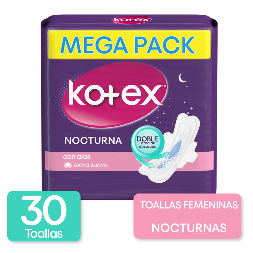Kotex Toallas higiénicas Nocturna (30 und)
