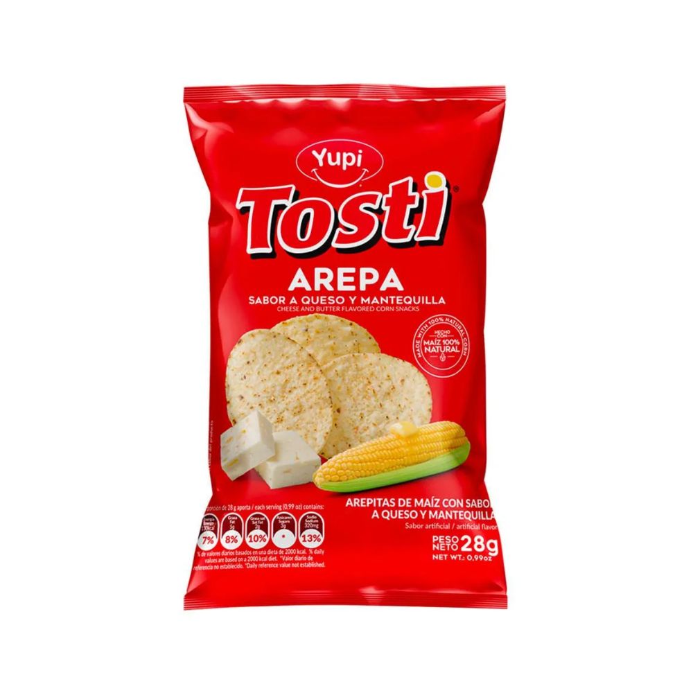 Tosti Arepa Yupi x 28g (1 Unid)
