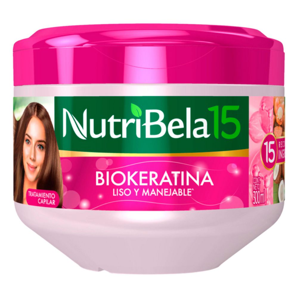 Nutribela Tratamiento capilar Biokeratina liso y manejable 300 ml