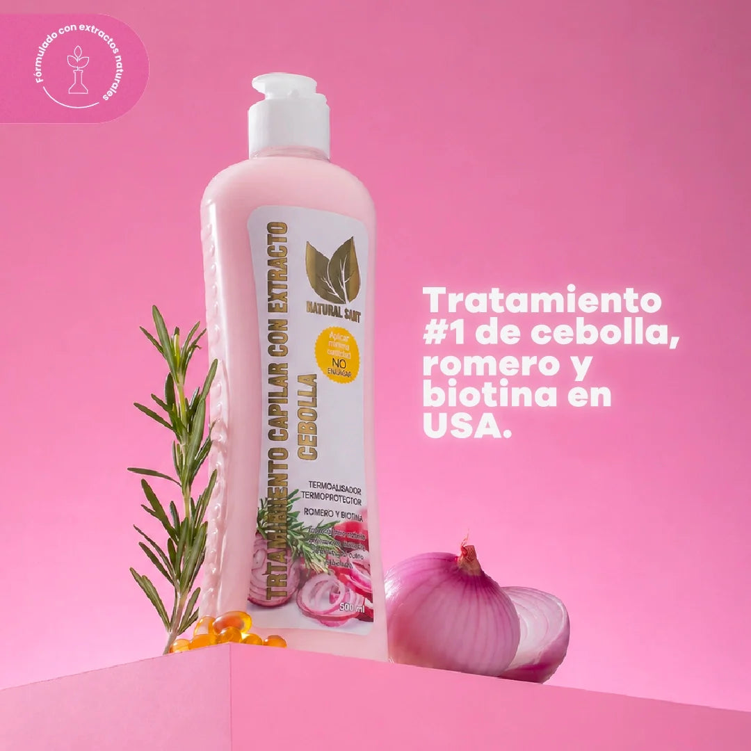DESCUENTO - Lisovital Tratamiento Capilar con Cebolla, Romero y Biotina para un Cabello Más Fuerte y Abundante 500ml