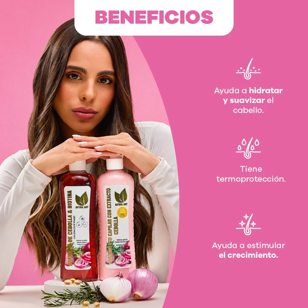 DESCUENTO - Lisovital Tratamiento Capilar con Cebolla, Romero y Biotina para un Cabello Más Fuerte y Abundante 500ml