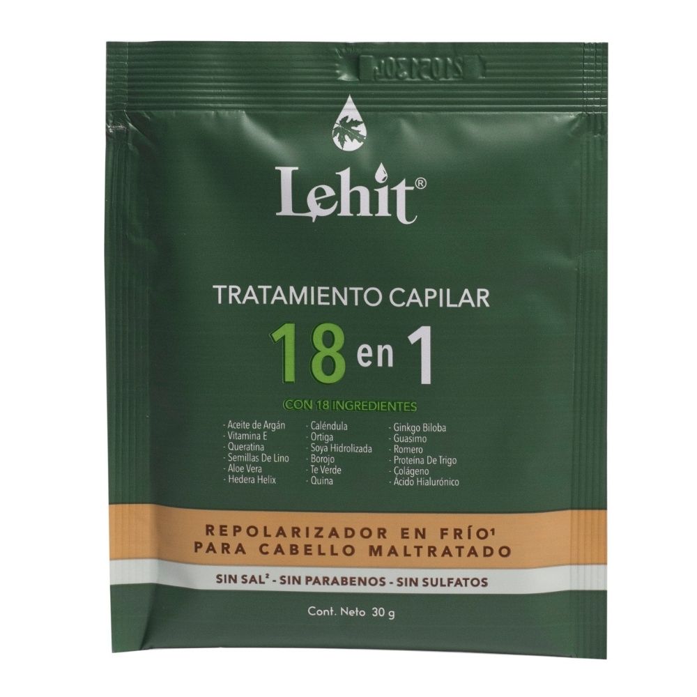 Lehit 18 en 1 Tratamiento Capilar - Repolarizador en Frio x30gr