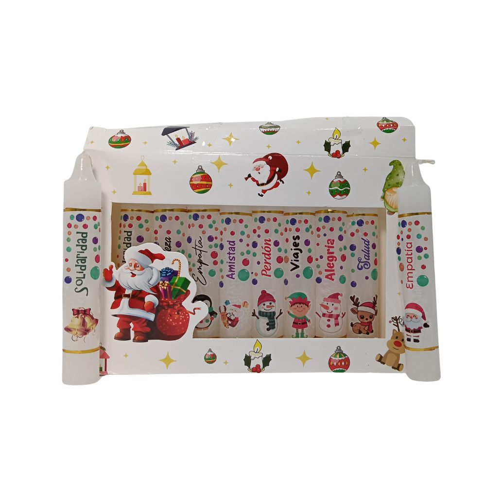 Velas Navideñas con Deseos x10 unid