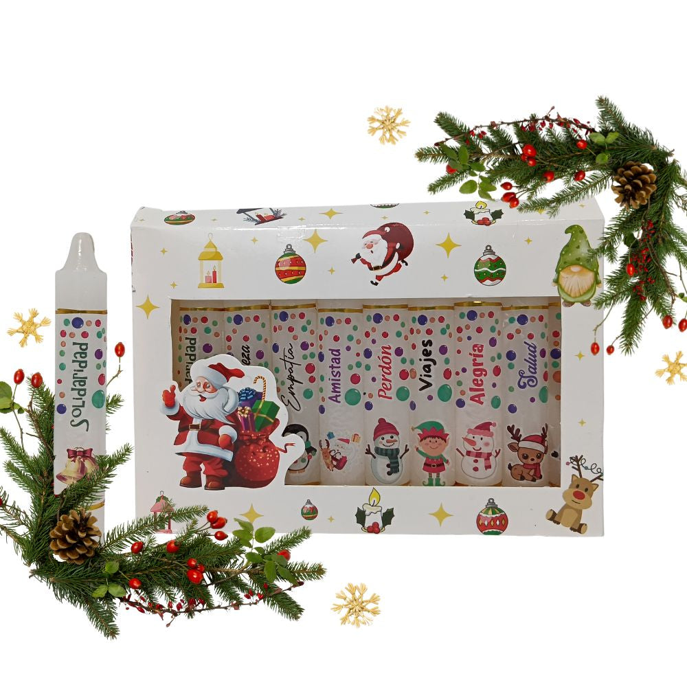Velas Navideñas con Deseos x10 unid