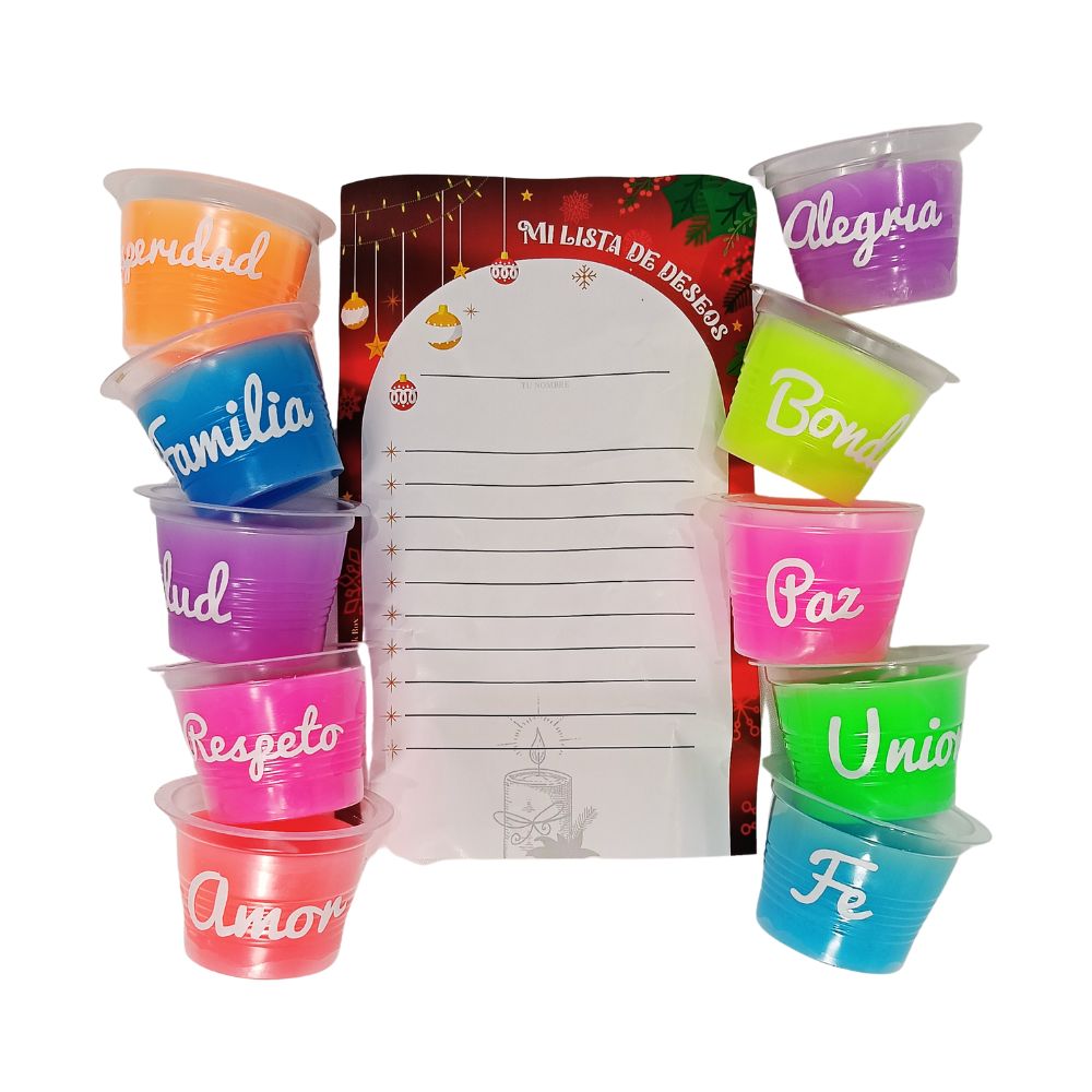 Velas Navideñas en Copa con Deseos x10 unid