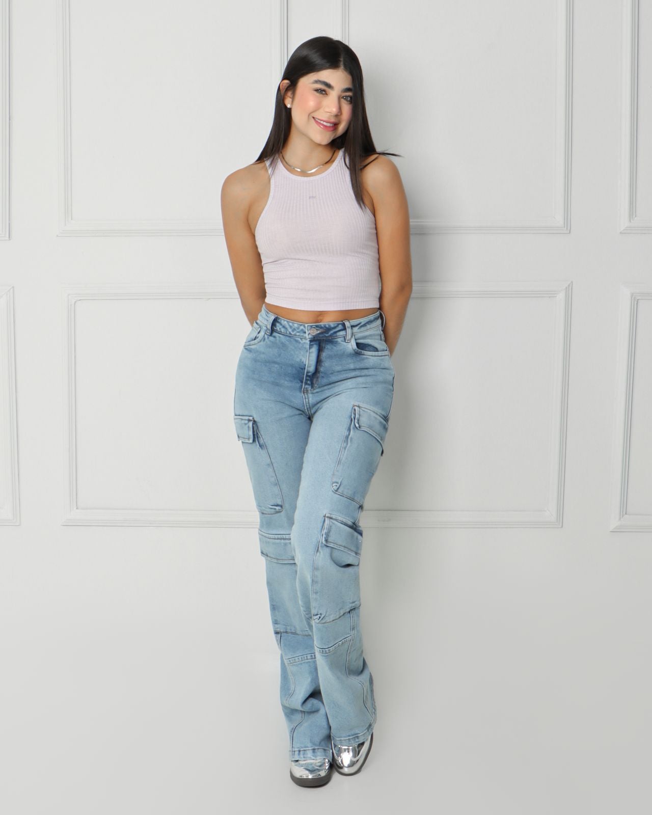 Joy Staz Jean Cargo Azul Claro - 115027