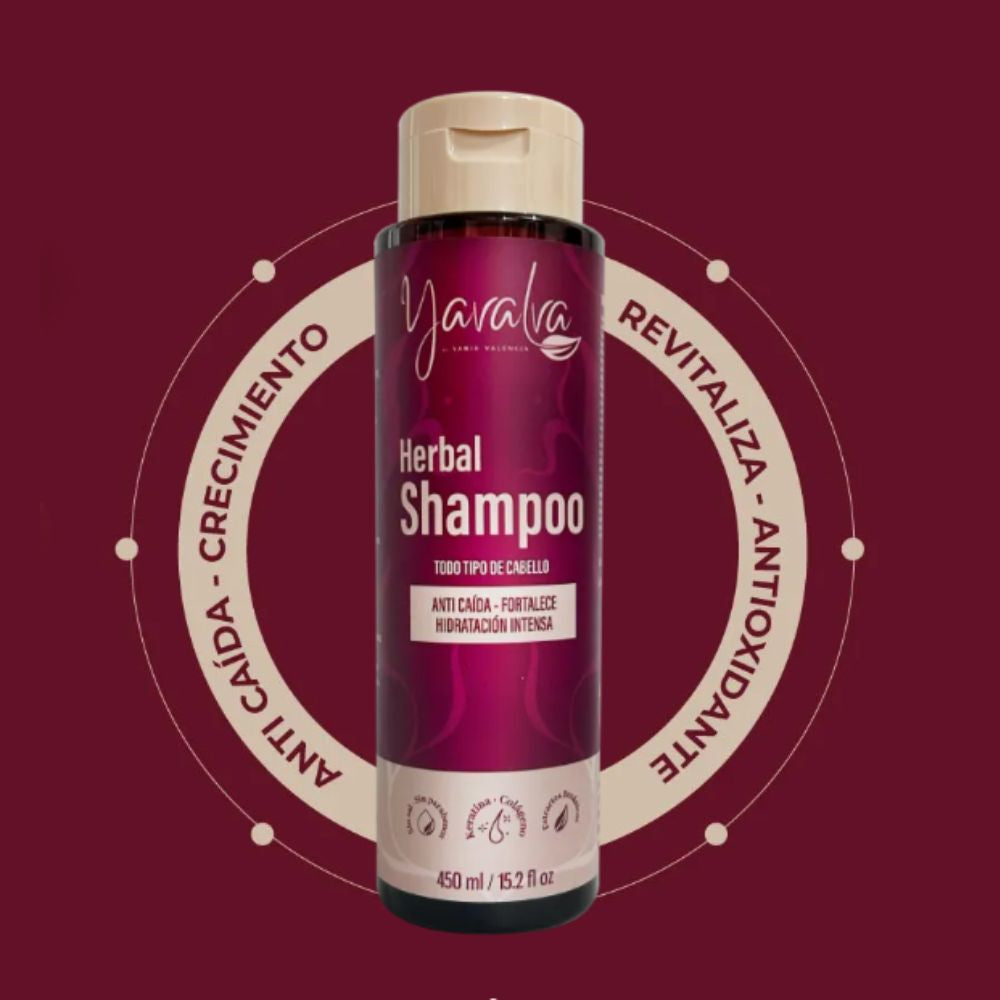 Yavalva Shampoo Herbal para Todo tipo de Cabello x 450 ml