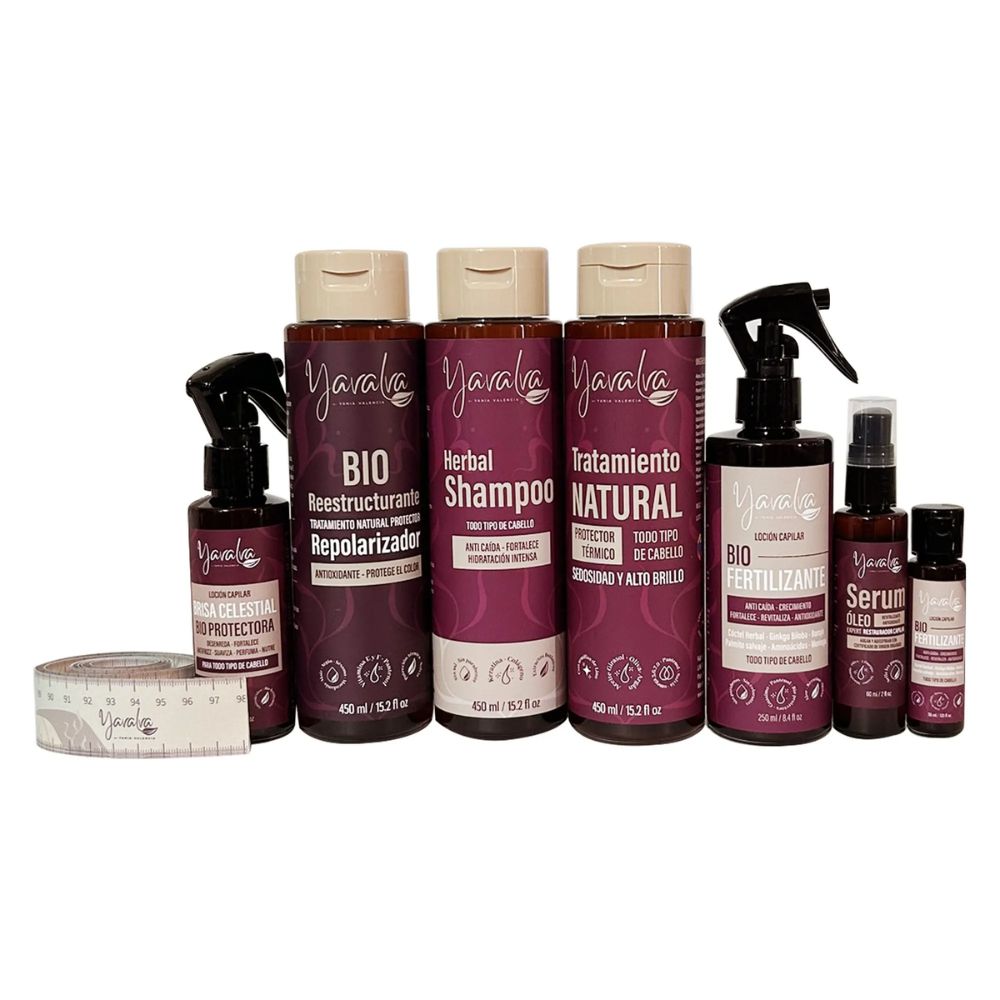 Yavalva Herbal Shampoo, Yavalva Bio Restructuring, Yavalva Natural Treatment, Yavalva Bio Fertilizer, Yavalva Celestial Breeze, Yavalva Restorative Serum. - Yavalva Complete Line Kit (6 Pack) 
