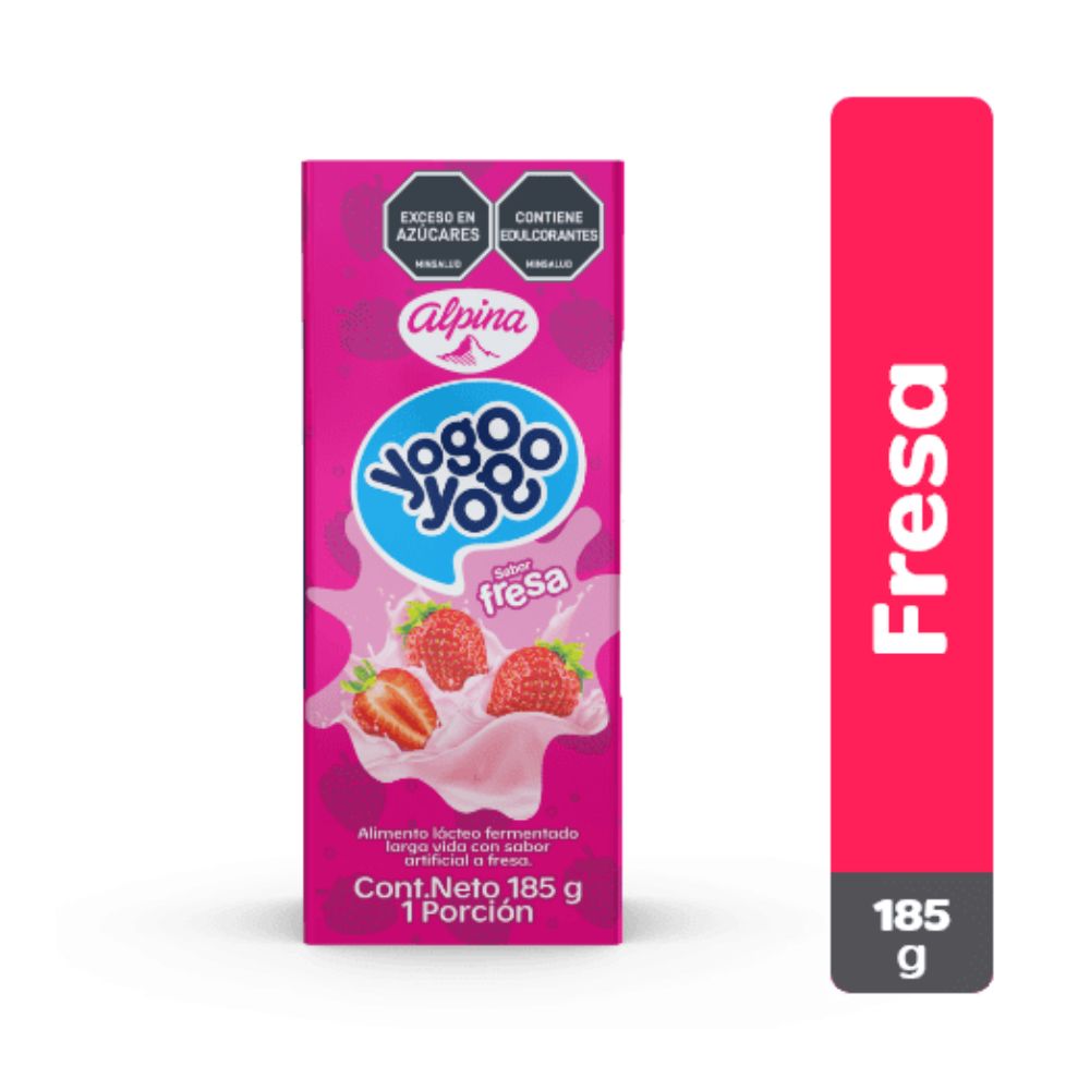 Yogo Yogo Yogurt de Fresa en Caja x 185ml (1 unid)
